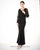 D888709 V-Neck Twin Set with Solid Skirt