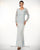 D888709 V-Neck Twin Set with Solid Skirt