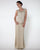 D888709 V-Neck Twin Set with Solid Skirt