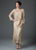 Soulmates - D9124 High-Low Beaded Evening Gown in Neutral