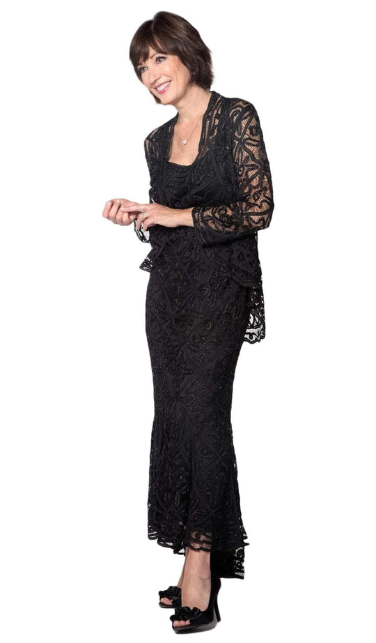 Soulmates - D9124 High-Low Beaded Evening Gown