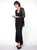 D9124 High-Low Beaded Evening Gown