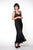 D9124 High-Low Beaded Evening Gown