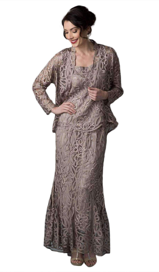 Soulmates - D9130 Three Piece Jacket Tank and High-Low Skirt Set