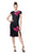 Betsey Johnson - FN04K41 Floral Print Short Sleeve Sheath Dress In Black and Pink