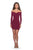 La Femme - 28212 Long Sleeve Fitted Short Dress In Red