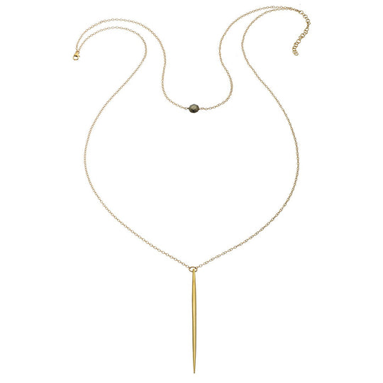 Dagger Coin Drape Necklace