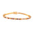 Tresor Collection - Multi-Color Stones Square Bracelet in 18K Yellow Gold