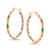 Tresor Collection - Gemstone Hoop Round Earring in 18k Yellow Gold