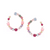 Tresor Collection - Multicolor Stones Round Earring in 18K Yellow Gold