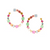 Tresor Collection - Multicolor Stones Round Earring in 18K Yellow Gold
