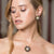 Tresor Collection - Blue Sapphire, White Sapphire and Pearl Flower Pendant in 18k Yellow Gold