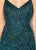 Cameron Blake - 219685W Embroidered V-neck Trumpet Dress In Green