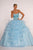 Elizabeth K - GL2515 Beaded Strapless Ruffled Ballgown In Blue