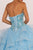 Elizabeth K - GL2515 Beaded Strapless Ruffled Ballgown In Blue