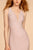 Elizabeth K - GL2549 V-neck Shimmer Fabric Mermaid Dress In Pink