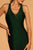 Elizabeth K - GL2549 V-neck Shimmer Fabric Mermaid Dress In Green