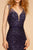Elizabeth K - GL2556 Trailing Floral Ombre Mermaid Gown In Blue and Purple