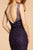Elizabeth K - GL2556 Trailing Floral Ombre Mermaid Gown In Blue and Purple