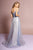 Elizabeth K - GL2638 Embellished Square Neck A-line Gown In Blue