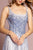 Elizabeth K - GL2638 Embellished Square Neck A-line Gown In Blue
