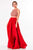 Terani Couture - DL338 Two Piece Bedazzled A-line Dress in Red