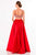 Terani Couture - DL338 Two Piece Bedazzled A-line Dress in Red