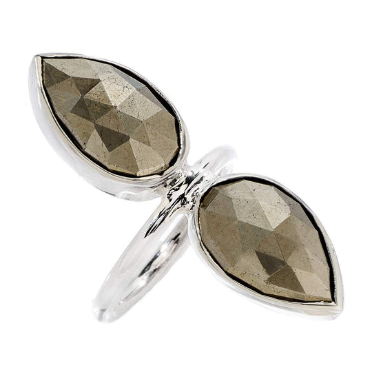 Heather Hawkins - Double Lotus Ring - Pyrite
