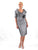 Daymor Couture - Wide Portrait Collar Cocktail Dress 217 in Gray