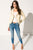DONNA Beige Classic Biker Jacket  | DONNA Veste de motard classique beige