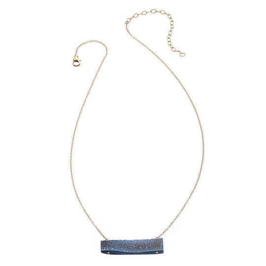 Drusy Quartz Float Necklace
