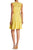 Donna Ricco - DR20204 Ribbon Piped Lace Dress in Yellow