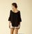 Dante Blouse - Steel Blue / Black