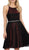 Poly USA - 8310 Sleeveless Halter Knee Length Pleated A-line Dress