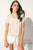 FENIA Beige Tie Front Tee | FENIA Tee-shirt beige noué à l'avant