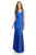 Lenovia - 5172 Sleeveless Glittering Lace Trumpet Gown In Blue