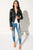 DONNA Black Classic Biker Jacket  | DONNA Veste de motard classique noir