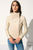  AMATA Manteau beige léger à encolure entonnoir