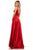 Sherri Hill - 52410 Sleeveless V Neck Silk Charmeuse A Line Dress In Red