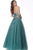 Jovani - 62528 Bead Embellished Strapless Ballgown In Green