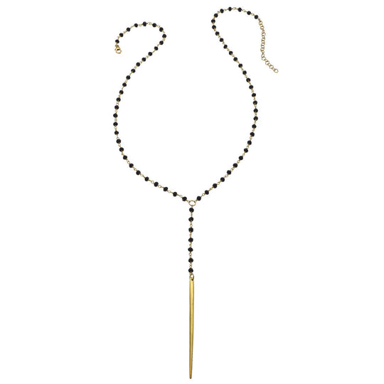 Dagger Y Gemstone Necklace