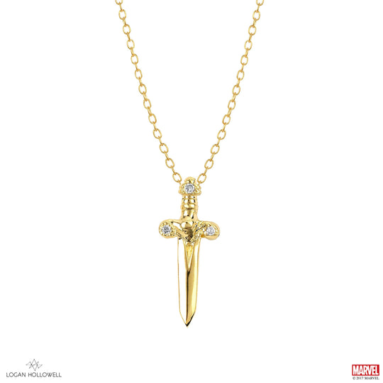 Hela Dagger Pendant with Diamonds