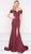 Colors Dress - 2014 Fitted Off-Shoulder Trumpet Evening Gown in Red