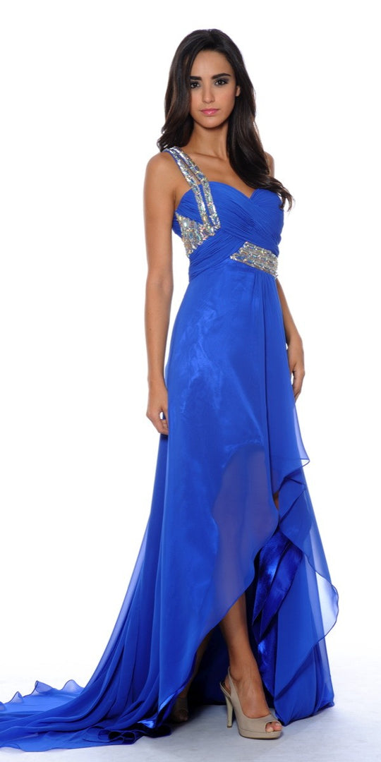 Decode 1.8 - One-Shoulder High Low Dress 182474 in Blue