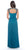 Decode 1.8 - Sparkling Neckline Jersey Mesh Gown 182423 in Green
