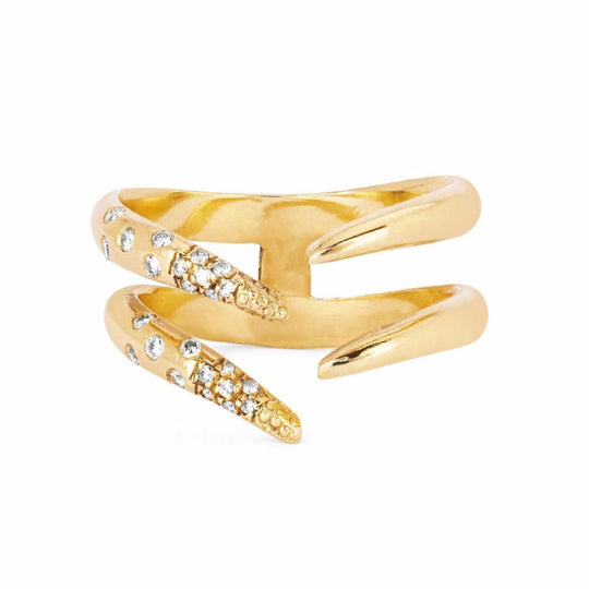 Diamond Baby Tusk Ring