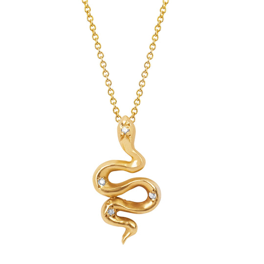 NEW! Kundalini Snake Pendant with Diamonds