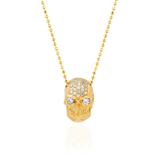 Pavé Celtic Skull Necklace