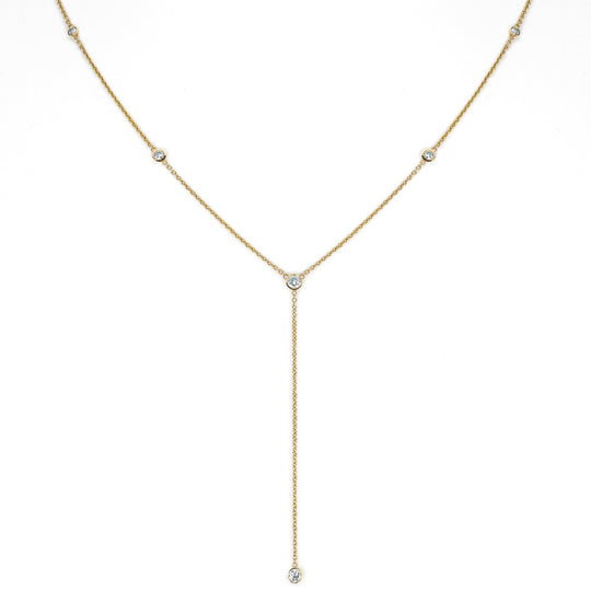 Diamond Star Droplet Necklace