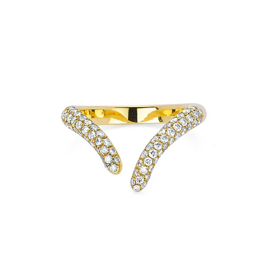 Diamond Tusk Wrap Ring